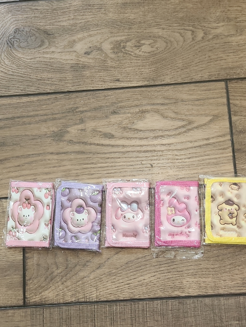 Set Of 4 - Cute Pastel Character Card Holders - Pink, Lavender, Yellow